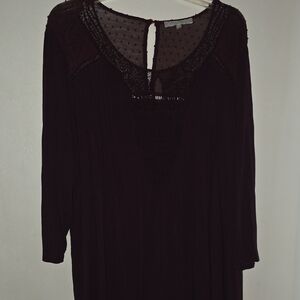 Daniel Rainn Deep Purple Lace Blouse
